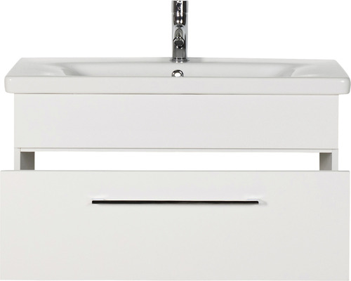 Waschtischunterschrank mit Waschbecken und Armatur