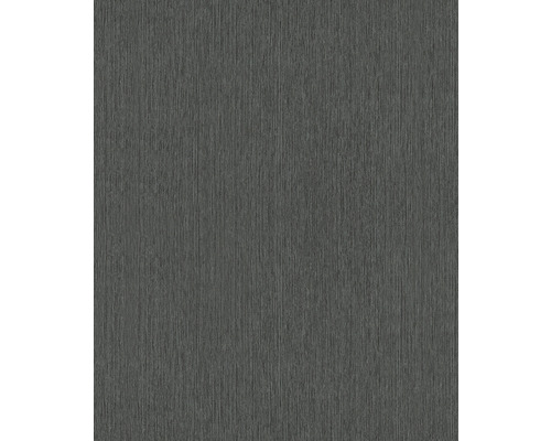 Papier peint intissé 32843 Vintage Deluxe uni noir anthracite Papier peint gris avec une fine structure