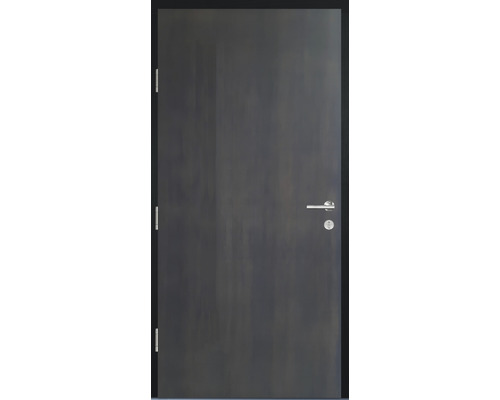 Porte intérieure en bois avec poignée de porte et serrure