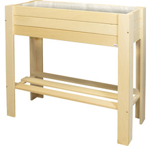 Jardinière surélevée en bois avec étagère
