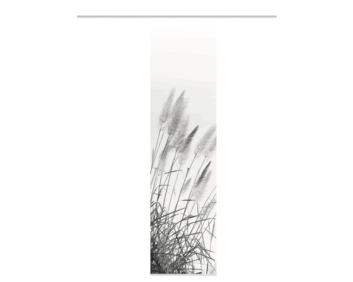Panneau japonais impression numérique Pampas gris blanc 60x245 cm