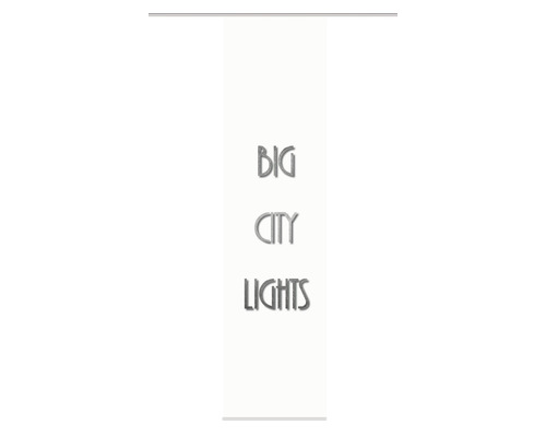 Flächenvorhang Home Fashion Big City Lights weiss 60x245 cm