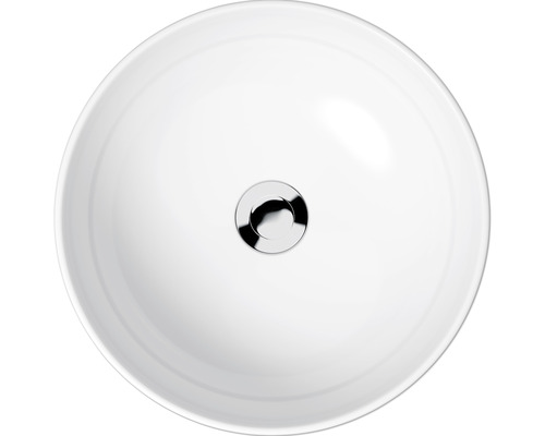 Vasque à poser en céramique avec soupape de vidange