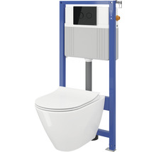 Bâti-support avec WC suspendu et plaque de commande