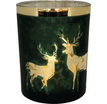 Dekorative Windlichtglas mit Hirschmotiven für stimmungsvolle Beleuchtung