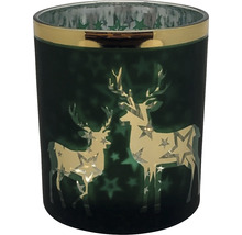 Windlicht mit Hirsch- und Sternmotiven
