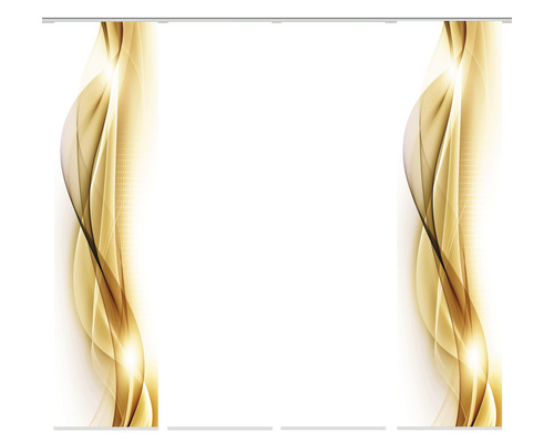 Flächenvorhang Home Fashion Neblana gold 60x245 cm 4er-Set
