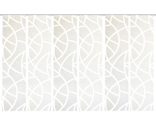 Panneau japonais Home Fashion Cassé gris/blanc 60x245 cm lot de 6