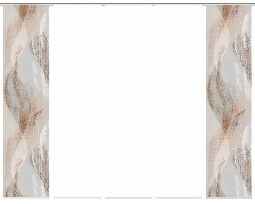 Panneau japonais Home Fashion Torre blanc/cuivre 60x245 cm lot de 5