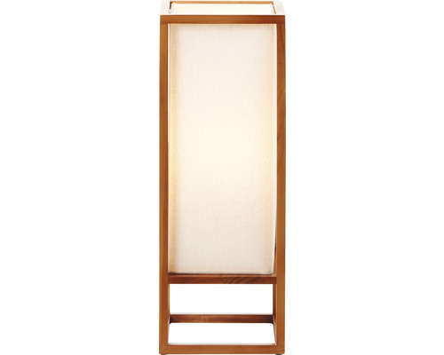 Lampadaire rectangulaire avec abat-jour en tissu et cadre en bois