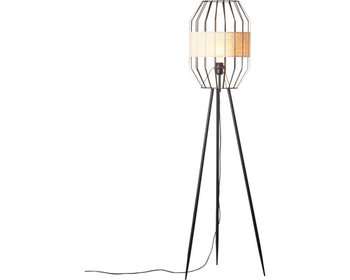 Lampadaire avec abat-jour et pied trépied