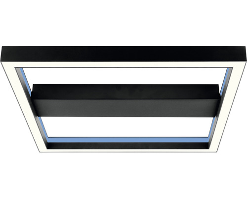 Schwarze LED Deckenleuchte in quadratischer Form