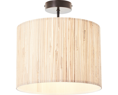 Plafonnier avec abat-jour en matériau naturel