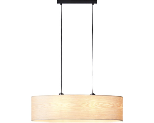 Suspension allongée avec structure en bois