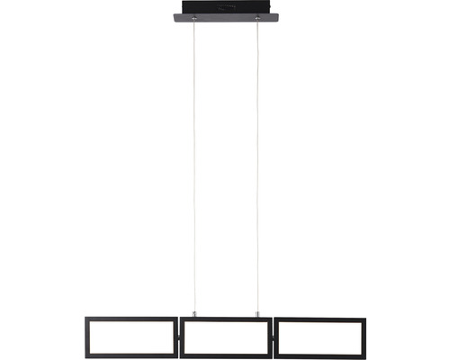 Rechteckige Hängeleuchte mit drei Lampen