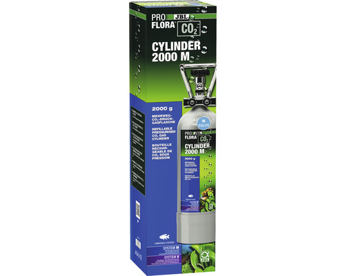 Bouteille réutilisable JBL PROFLORA CO² cylindre 2000 g M rempli JBL ProFlora CO2 Cylinder 2000 M bouteille de gaz comprimé