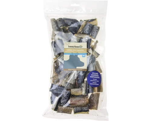 Friandises pour chiens beeztees peau de saumon Canellies 150 g friandises à mâcher