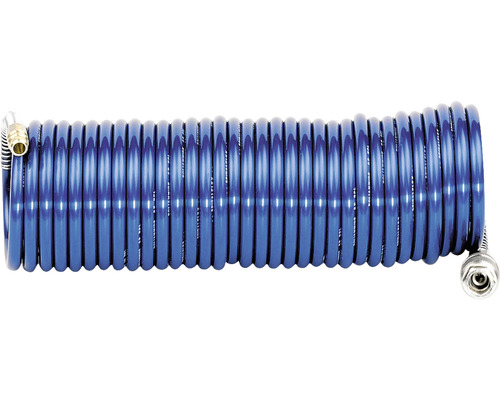 Tuyau en spirale Metabo Rilsan accouplement universel PA ARO 6 mm x 8 mm / 7,5 m Tuyau d''air comprimé bleu avec spirale et raccords