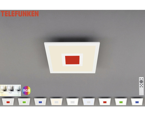 LED Panel Telefunken dimmbar 1 x 16 W 1500 lm 3000-6500 K RGB inkl. Fernbedienung Ø 29,5 cm