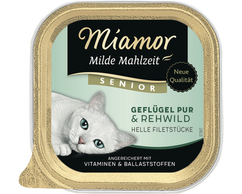 Nourriture pour chats Miamor Milde Mahlzeit Senior volaille pure et chevreuil 100 g