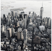 Luftaufnahme der Skyline von New York mit Wolkenkratzern