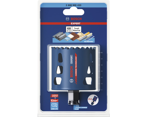 Bosch Expert Lochsäge mit 68 Millimeter Durchmesser in Verpackung