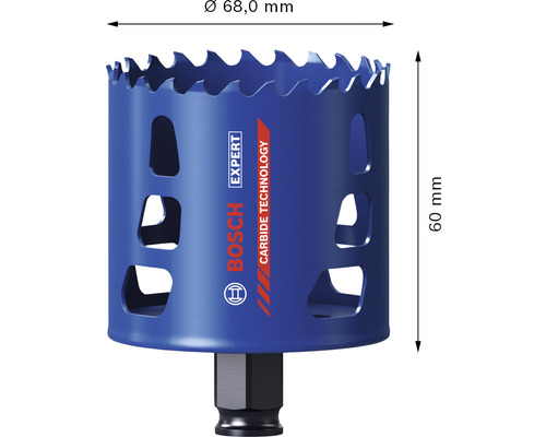Bosch Expert Lochsäge mit 68 Millimeter Durchmesser und 60 Millimeter Höhe
