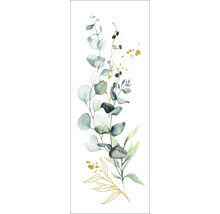 Aquarell-Eukalyptus-Zweig mit goldenen Akzenten