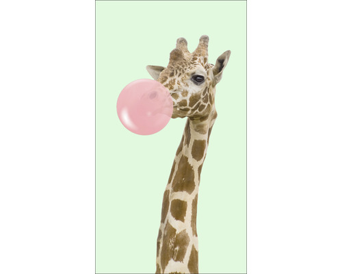 Panneau décoratif Girafe chewing gum 15x30 cm