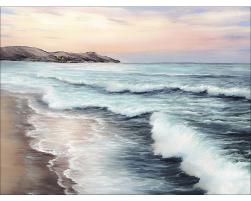 Tableau sur toile Sunset over beach 84x116 cm