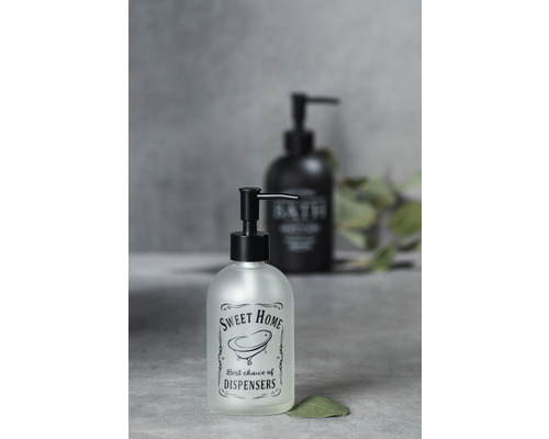 Seifenspender mit Aufschrift für Badezimmer