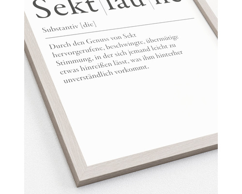 Image encadrée avec la définition du mot Sekt.