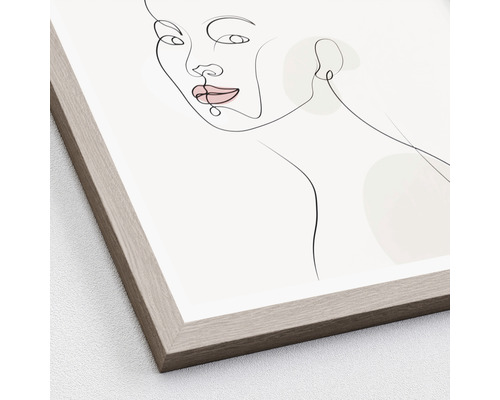 Portrait d''art en ligne encadré d''une femme