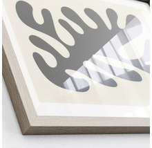 Image encadrée avec motif végétal abstrait