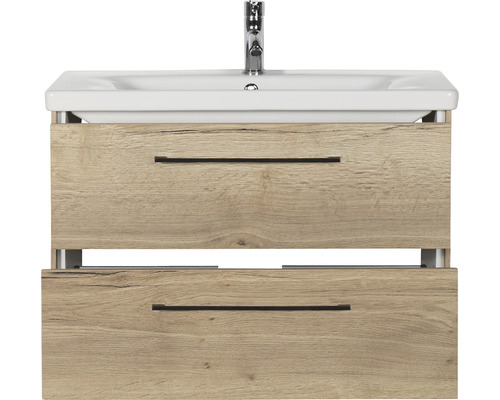 Waschtischunterschrank mit zwei Schubladen und Waschbecken