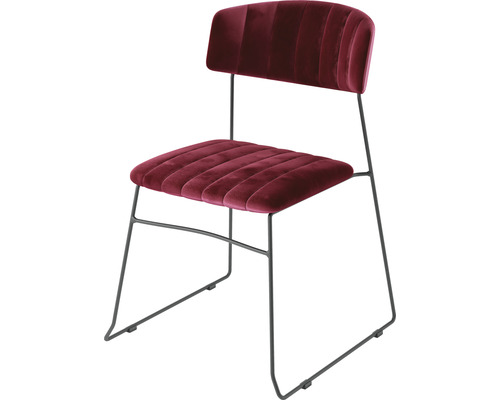 Chaise rembourrée avec structure en métal