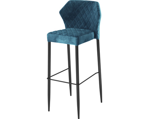 Tabouret de bar avec repose-pieds et assise rembourrée