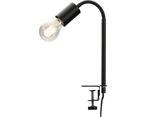 Lampe de bureau à pince LED Krampo sans 1 x E27 10 W H 32,5 cm noir