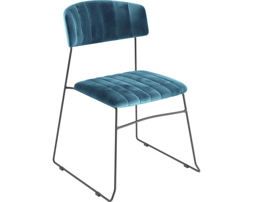 Chaise rembourrée avec structure métallique pour l''intérieur