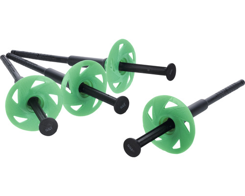 Cheville pour matériau isolant avec clou en plastique pour la fixation de matériaux isolants