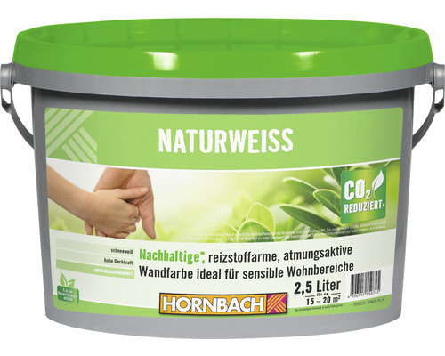 HORNBACH Naturweiss konservierungsmittelfrei weiss 2,5 l