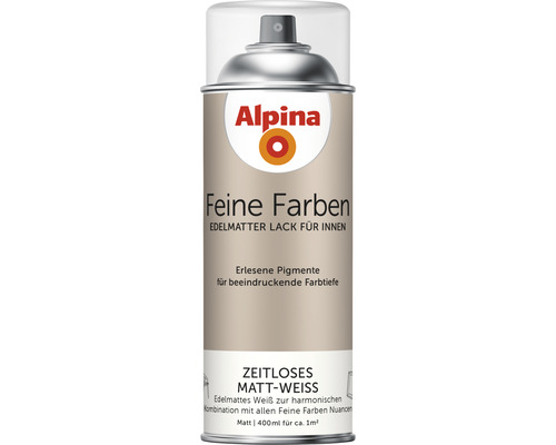 Peinture aérosol Alpina Feine Farben Intemporel blanc mat noble 400 ml