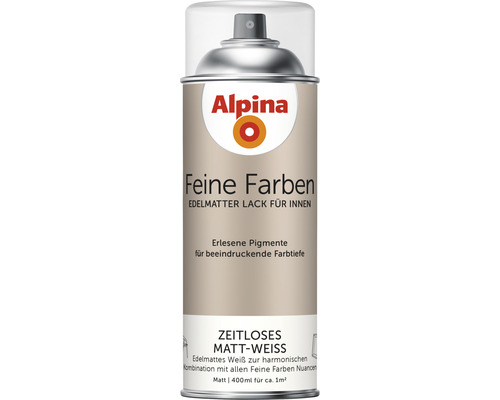 Alpina Feine Farben Sprühlack Zeitlos Matt-Weiss edelmattes weiss 400 ml