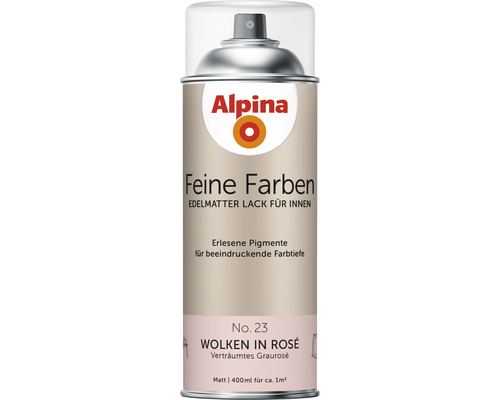 Peinture aérosol Alpina Feine Farben Nuages en rosé gris rosé rêveur 400 ml