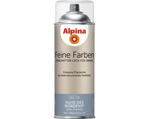 Peinture aérosol Alpina Feine Farben Calme du Nord gris bleu calme 400 ml