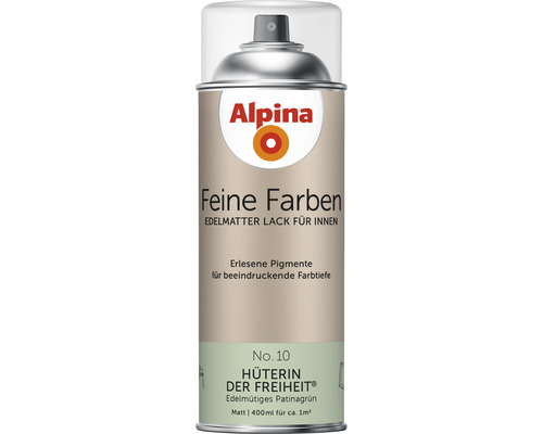 Peinture aérosol Alpina Feine Farben Gardienne de la liberté vert patine généreux 400 ml