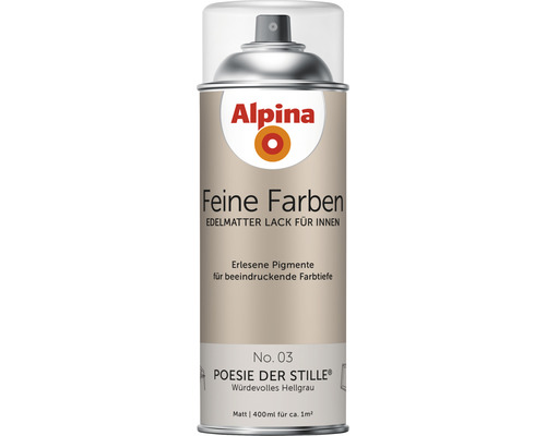 Alpina Feine Farben Sprühlack Poesie der Stille würdevolles hellgrau 400 ml