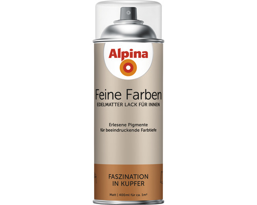 Peinture aérosol Alpina Feine Farben Fascination cuivre cuivre 400 ml