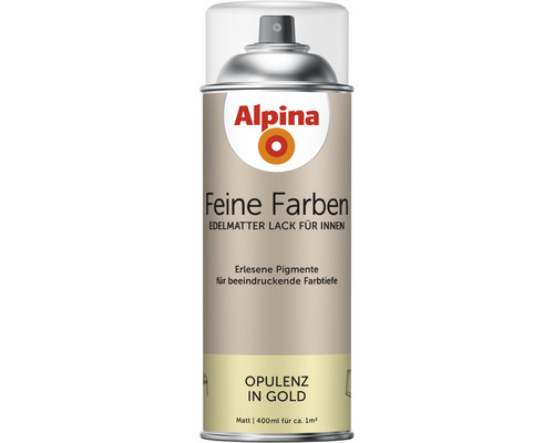 Alpina Feine Farben Sprühlack Opulenz in Gold gold 400 ml Alpina Feine Farben Sprühlack für Innenräume, matt, 400ml