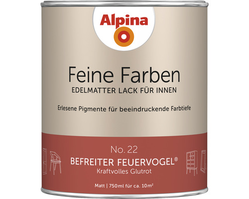 Laque Alpina Finest Colours powerful red 750 ml